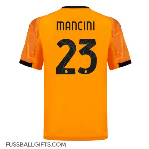 AS Roma Gianluca Mancini #23 Fußballbekleidung Auswärtstrikot 2025-26 Kurzarm